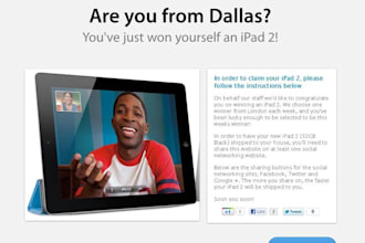 send you a Quality Apple iPad, iPhone, Mac Air CPA Landing Page
