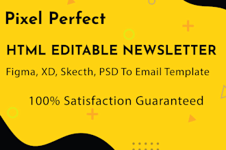 design a professional HTML email template or newsletter