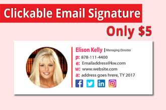 make beautiful email signature for your outlook, gmail and apple