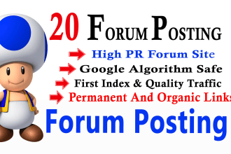 make unique 20 forum posting links on any forums