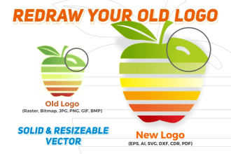 vectorize, trace, redesign, logo to resizeable source files