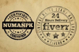 design vintage retro stamp and logo