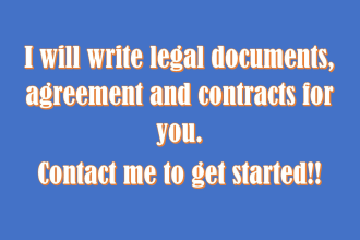 write legal complaint and agreement