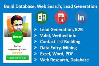 build database with web research, lead generation