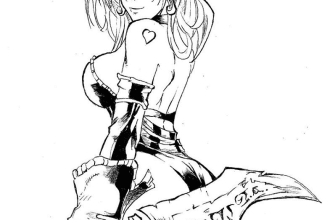 do a character in black and white colors for you