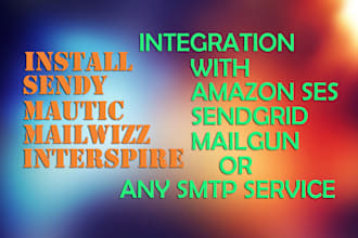 setup sendy mailwizz mautic interspire with ses or any SMTP