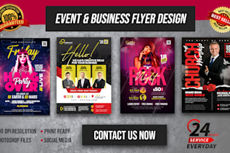 design reliable amazing attractive custom business or event flyer