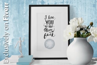 do hand calligraphy and lettering with sketch illustration