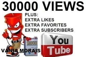 give you 30000 youtube views, likes,subscribers,favorites