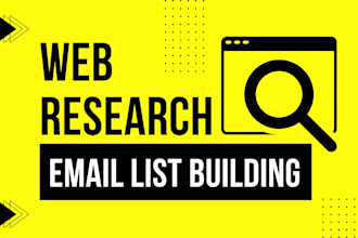 do web research and find email address