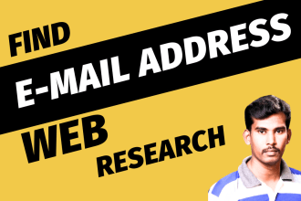 find email address and do web research