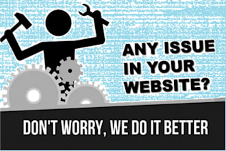 fix any html,css, javascript,bootstrap bugs,errors or issues