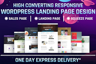 Top 5!  create wordpress landing page design