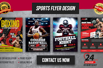 do creative sports flyer, poster, banner
