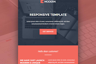design responsive HTML email template or newsletter