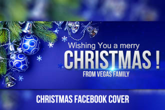 design christmas decoration for facebook cover