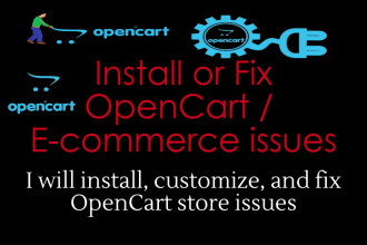 install, customize, and fix opencart store issues