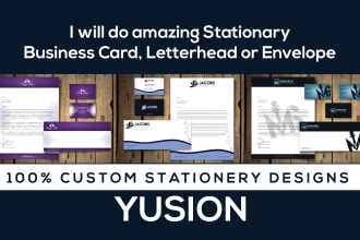 do amazing stationery business card, letterhead, or envelope