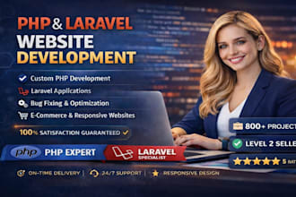 do web apps with PHP laravel and mysql professionally