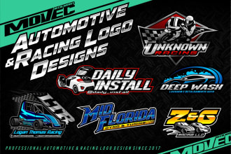 create professional racing and automotive logo design