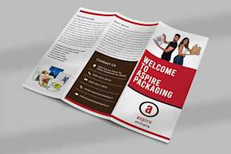 design professional corporate trifold brochure