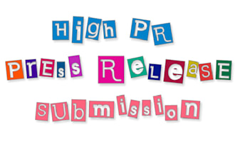 manually distribute your press release to 15 high PR sites