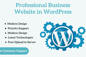 make professional business website in wordpress