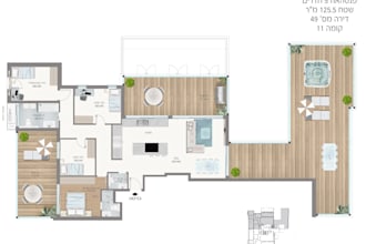 do 2d furniture block plan with color