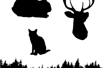 redraw any character or animal into a silhouette