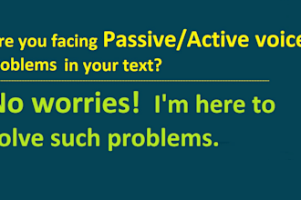 solve active and passive voice problems