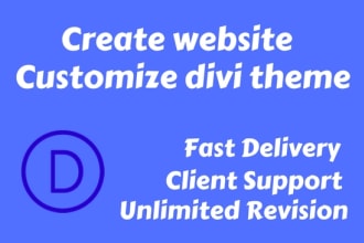 create and customize wordpress website using divi theme