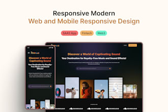 design a modern responsive landing page uiux