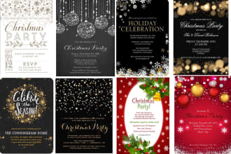 create an awesome christmas, new year invitation