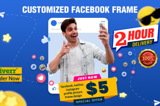 do facebook, twitter, instagram profile picture frame design