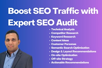 provide advanced SEO audit with keyword research and content strategy