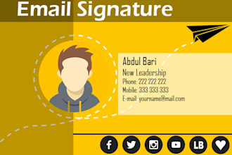 create an HTML clickable email signature