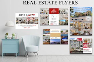 design just list sold open house real estate flyer