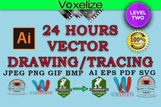 vectorise your logo, convert image to vector in 24 hours