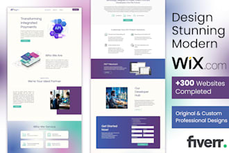 create a modern responsive wix website