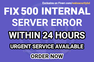 fix  500 internal server error in wordpress site