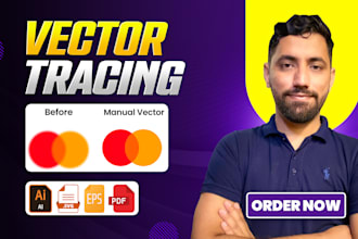 do manual vector tracing for clear, sharp results