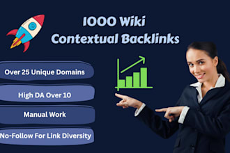 create 1000 powerful SEO contextual backlinks