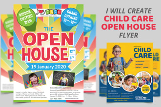 childcare open house flyer design