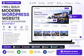 build responsive wordpress website with ai chatbot