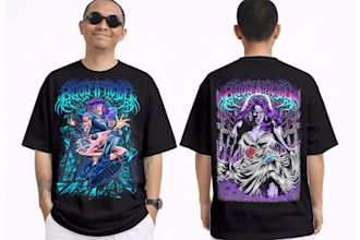 design t shirt for a band and merch