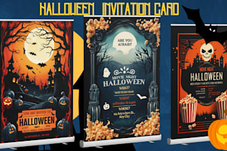 create stunning halloween, party, and event invitation cards