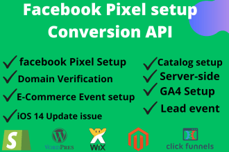 setup facebook pixel conversion API, event setup and fix issue