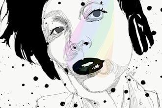create a scribble art portrait you can print