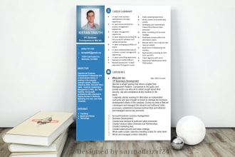 design resume for you in eye catching format