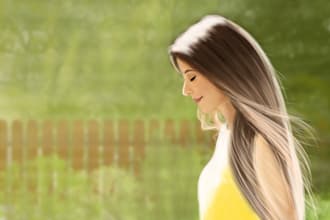 draw a realistic digital painting